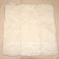 White rabbit fur cushion cover